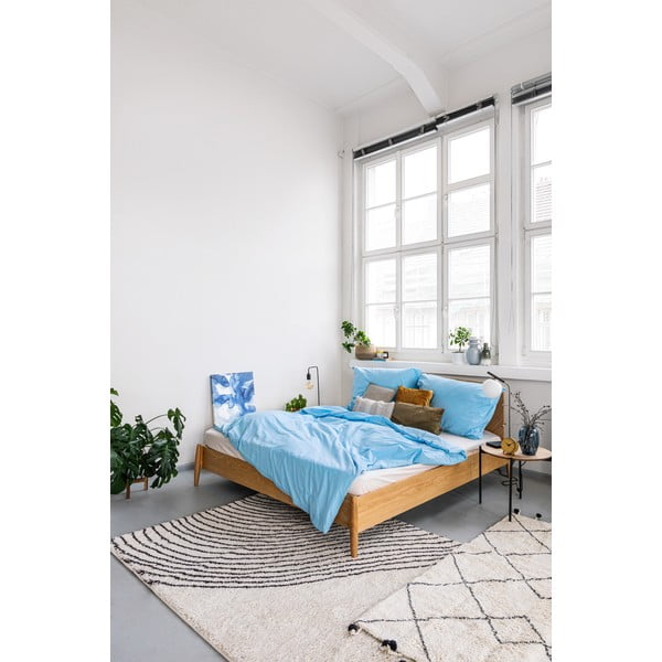 Zila divguļamā kokvilnas gultasveļa Bonami Selection, 200 x 220 cm-image-4