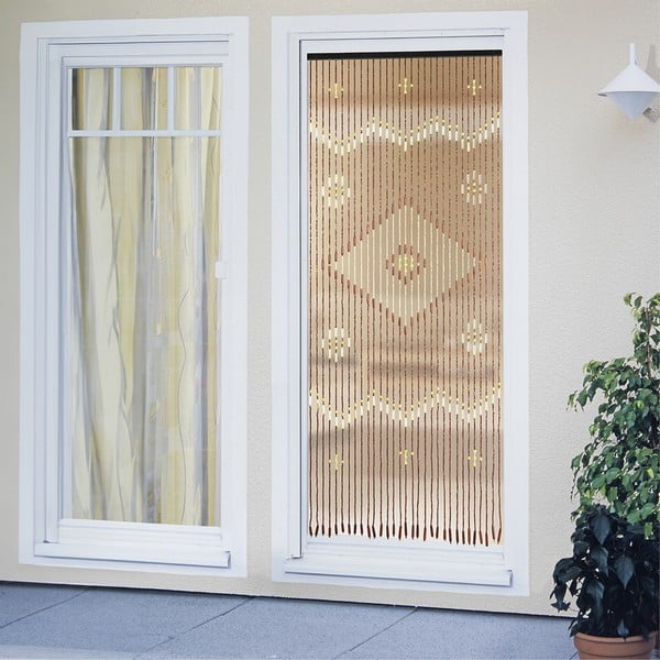 Dabīga toņa bambusa aizkars durvīm 90x200 cm Rhombus – Maximex-image-2