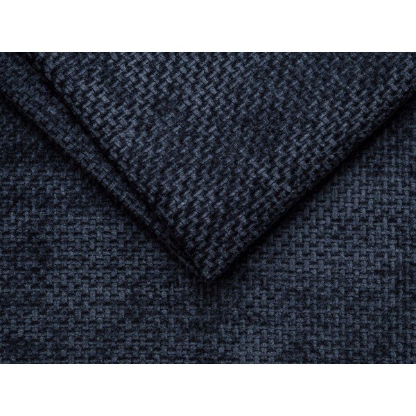 Tumši zila polsterēta vienvietīga gulta bez galvgaļa 90x200 cm Whale – Micadoni -image-3