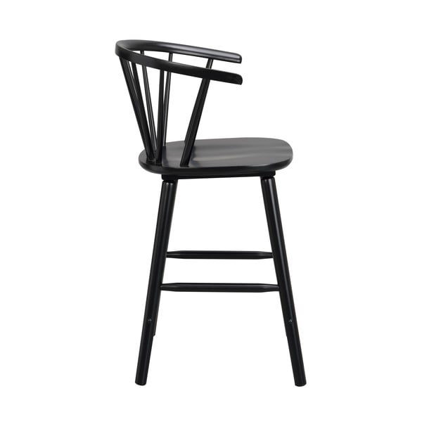 Melns gumijkoka bāra krēsls Carmen - Rowico-image-3