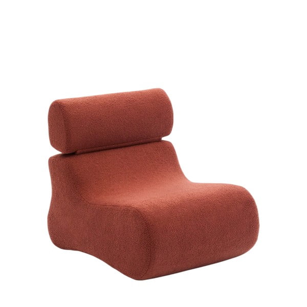 Terakotas oranžs atpūtas krēsls no buklē auduma Club – Kave Home