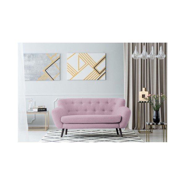 Rozā divvietīgs dīvāns Kooko Home Rock-image-1