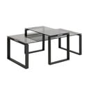 2 žurnālgaldiņu komplekts ar stikla virsmu Actona Katrine
