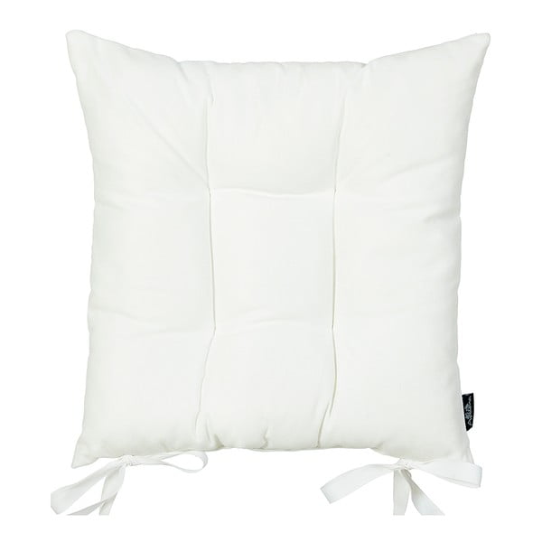 Balts krēsla sēdekļa spilvens Mike & Co. NEW YORK Honey Chair Pad Plain Collection, 43 x 43 cm