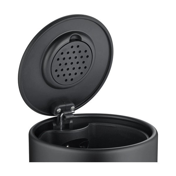 Matēti melna tērauda atkritumu tvertne ar pedāli 3 l Modo – Blomus-image-2