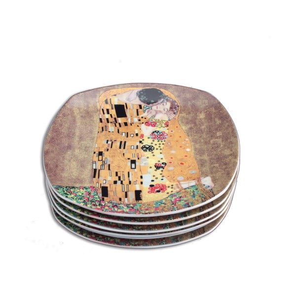 Gustavs Klimts - 6 deserta šķīvju komplekts Kiss