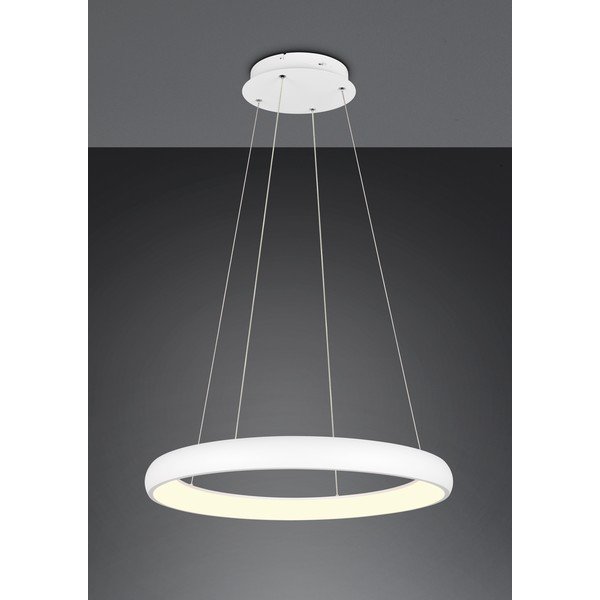 Balta LED piekaramā lampa ar regulējamu spilgtumu un metāla abažūru ø 75 cm Cardona – Trio-image-1