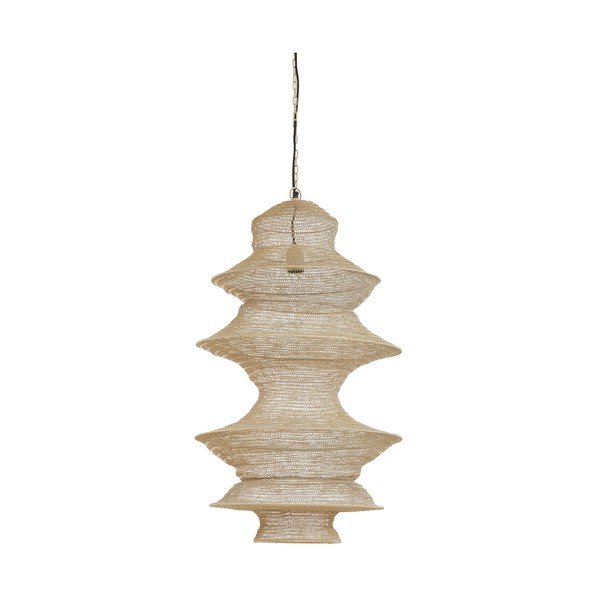 Bēša metāla piekaramā lampa Nakisha – Light & Living