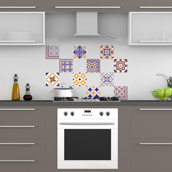 12 dekoratīvo sienas uzlīmju komplekts Ambiance Alenna, 20 x 20 cm-image-2