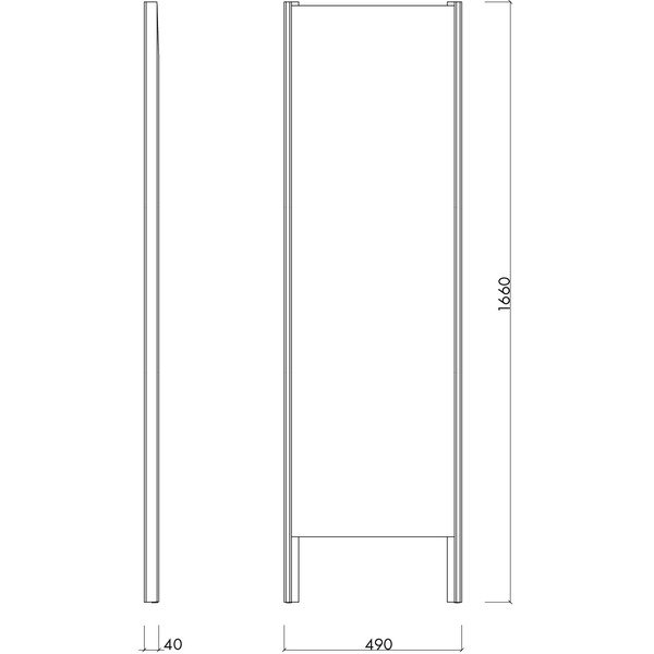 Grīdas spogulis ar masīvkoka rāmi 49x166 cm Lun – noo.ma-image-4