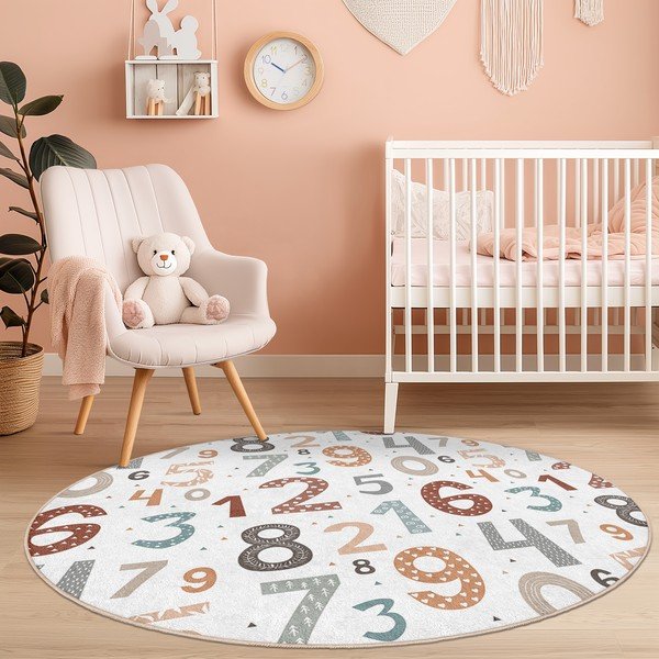 Mazgājams bērnu rotaļu paklājs ø100 cm Happy Numbers – Mila Home-image-4