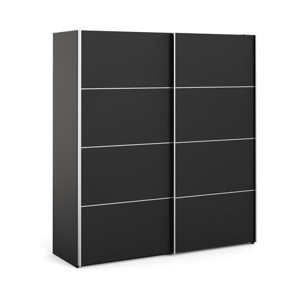Melns drēbju skapis Tvilum Verona, 182 x 202 cm-image-2