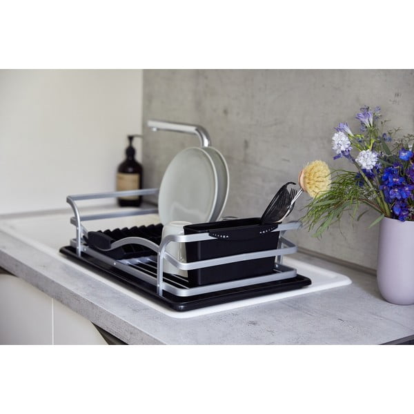 Melns alumīnija trauku žāvētājs Wenko Drip -image-1