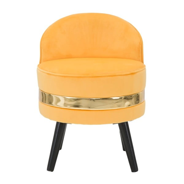 Dzeltens polsterēts krēsls ar zemu atzveltni Mauro Ferretti Paris