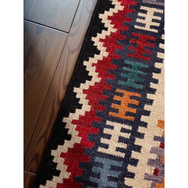 Sarkans divpusējs/ar rokām darināts vilnas paklājs 160x230 cm Kamal Kian – Nouristan-image-4