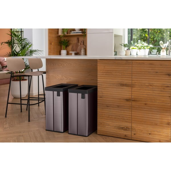 Rozā atkritumu šķirošanas atkritumu tvertne no pārstrādātas plastmasas 54 l Verto Recycle – Curver-image-1