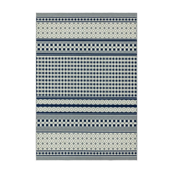 Zili balts paklājs Asiatic Carpets Geometric, 160 x 230 cm