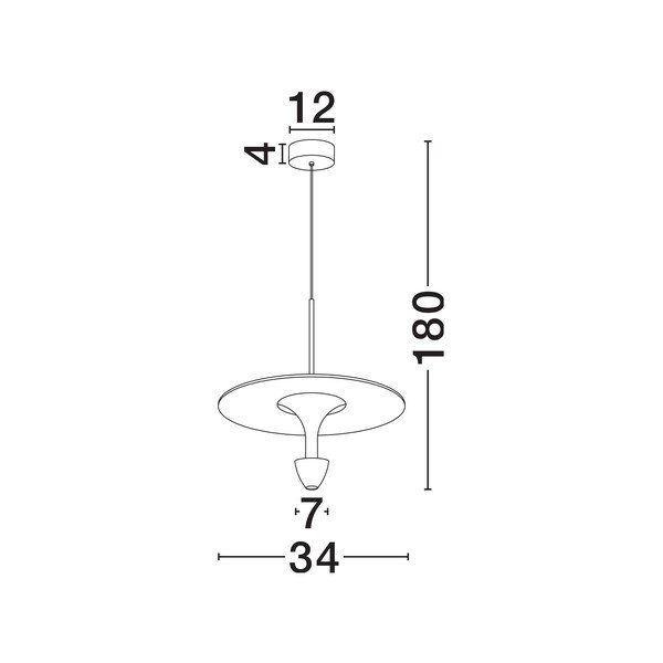 Matēti melna alumīnija LED piekaramā lampa ø 34 cm Topio – Nova Luce-image-4