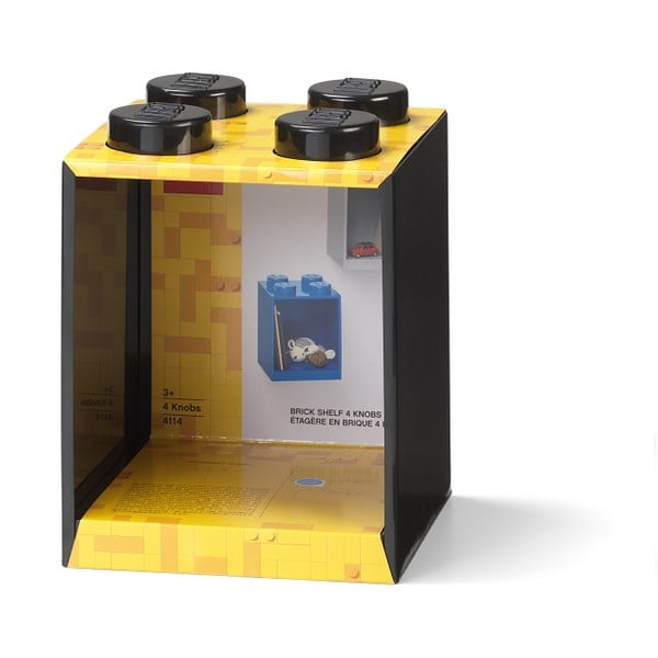 Bērnu melnais sienas plaukts Brick 4 - LEGO®-image-2