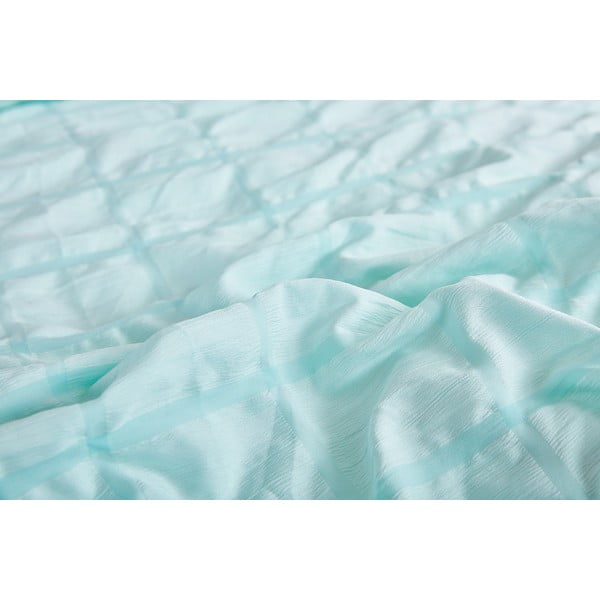 Piparmētru zaļa vienguļamā gultas veļa no krepa auduma 140x200 cm Naomi – My House-image-3