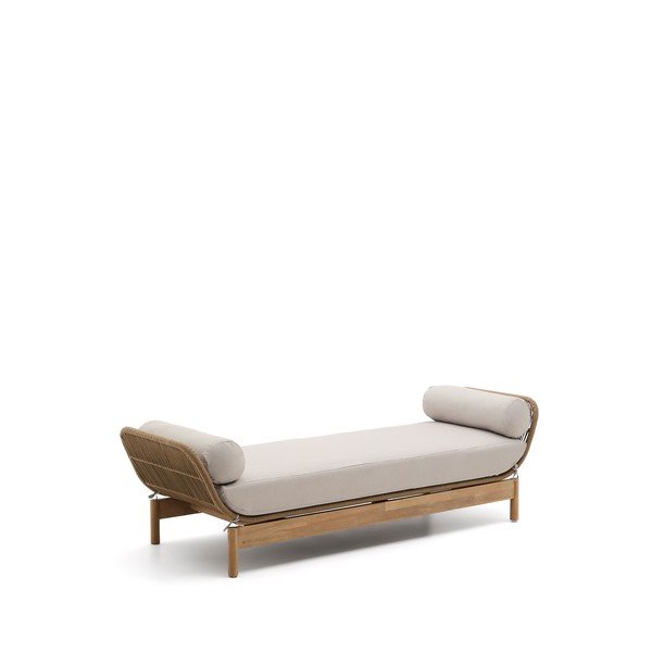 Dabīga toņa akācijas masīvkoka dārza dīvāns Catalina – Kave Home-image-2