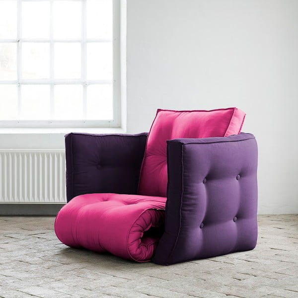 Izvelkamais krēsls Karup Dice Pink/Purple