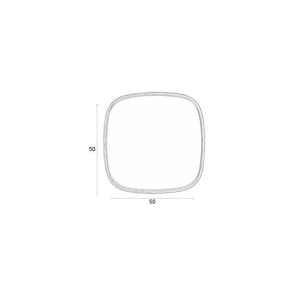 Sienas spogulis ar masīvkoka rāmi 50x50 cm Nyko – White Label-image-4