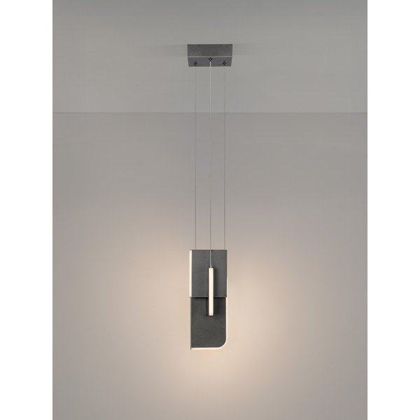 Gaiši pelēka metāla LED piekaramā lampa ar regulējamu spilgtumu Totem – Nova Luce-image-4