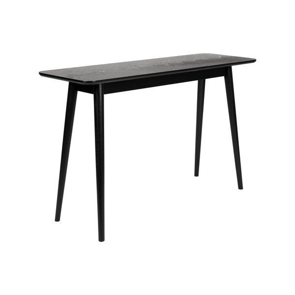 Melns konsoles galds 40x120 cm Fabio – White Label-image-2