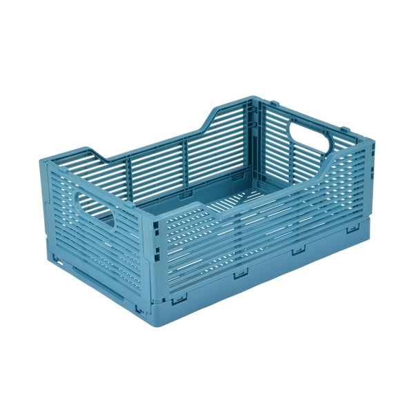 Zila plastmasas uzglabāšanas kaste 30x20x11.5 cm – Homéa