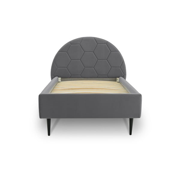 Pelēka bērnu gulta 90x200 cm Mercury – Scandic-image-3