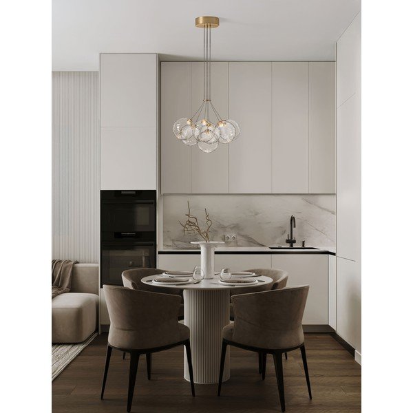 Misiņa krāsas stikla LED piekaramā lampa ar regulējamu spilgtumu ø 42 cm Blazik – Nova Luce-image-4