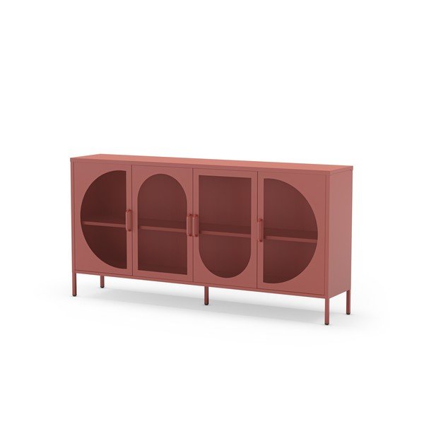 Ķieģeļu sarkana kumode 160x90 cm Tayra – Marckeric-image-3