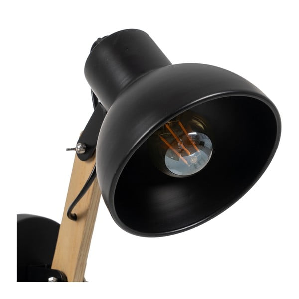 Melna/dabīga toņa sienas lampa – Ixia-image-3