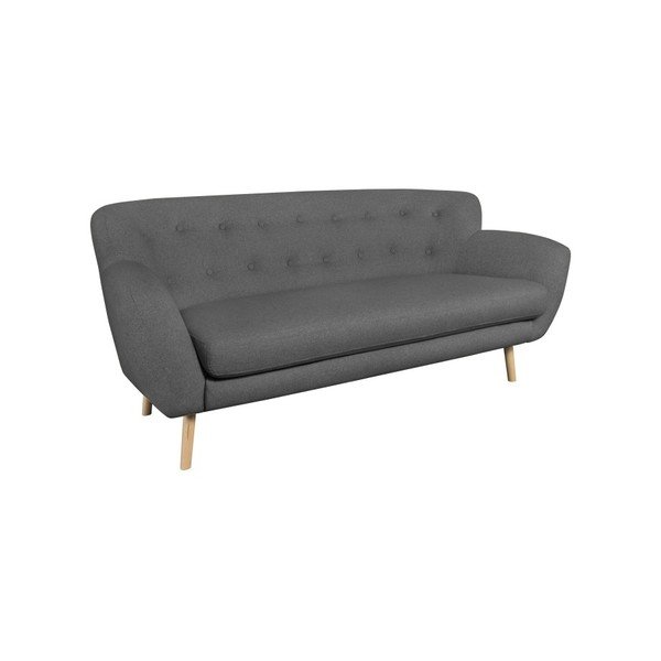 Tumši pelēks trīsvietīgs dīvāns Kooko Home Pop-image-2