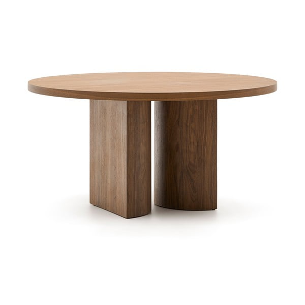 Apaļš ēdamgalds ar valrieksta koka imitācijas galda virsmu ø 150 cm Nealy – Kave Home