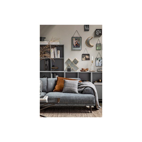 Pelēks priedes masīvkoka modulārais grāmatplaukts 81x81 cm Vt – vtwonen-image-1