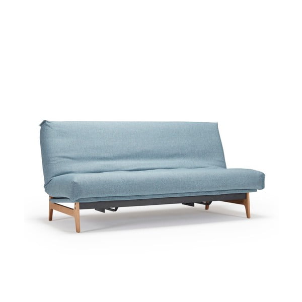 Gaiši zils dīvāns gulta Inovācija Aslak