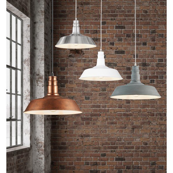 Vara krāsas metāla piekaramā lampa ar metāla abažūru ø 36 cm Will – Reality-image-2