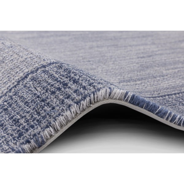 Tumši zils vilnas paklājs 200x300 cm Linea – Agnella-image-2