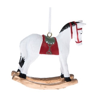 Balts piekarināms dekors zirga formā Dakls