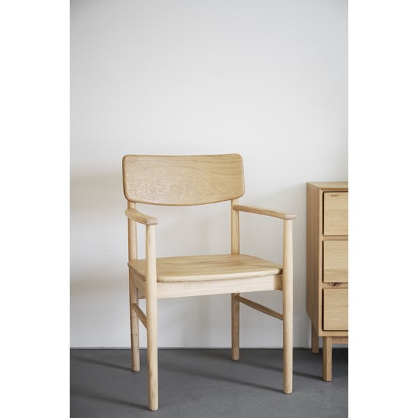 Dabīga toņa ozola masīvkoka pusdienu krēsls Maidstone – Rowico-image-1
