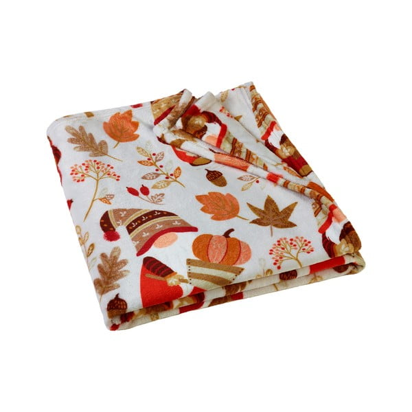 Oranžs/brūns mikroplīša pleds 130x170 cm Woodland Gonks – Catherine Lansfield