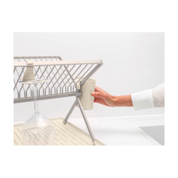 Bēšs metāla divu līmeņu trauku žāvētājs 42x51 cm – Brabantia-image-2