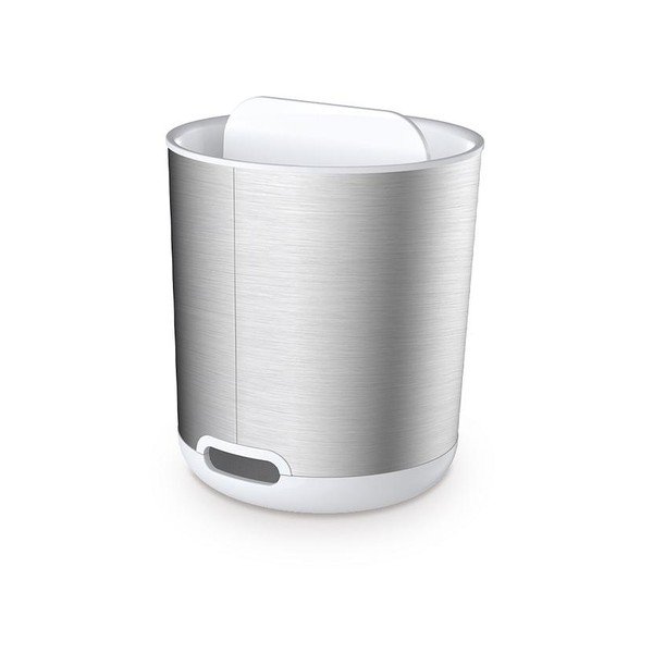 Sudraba krāsas nerūsējošā tērauda trauks zobu birstei Duo Steel – Joseph Joseph-image-3