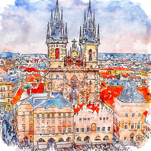 Glezna 50x50 cm Prague – Fedkolor