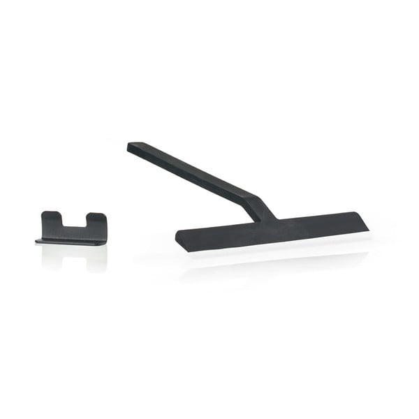 Melns stikla tīrītājs ar statīvu Zone Rim, platums 22 cm-image-2