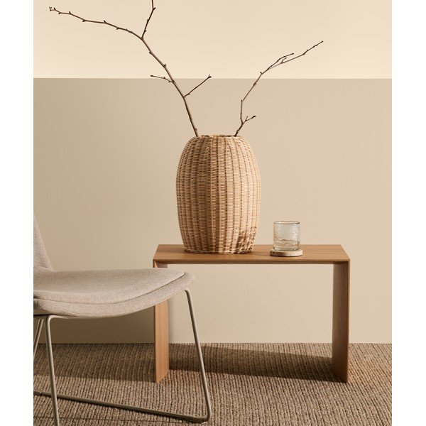 Dabīga toņa rotangpalmas vāze (augstums 40 cm) Zilna – Kave Home-image-2
