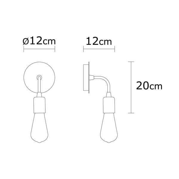 Zelta krāsas sienas lampa Harput – Opviq lights-image-3