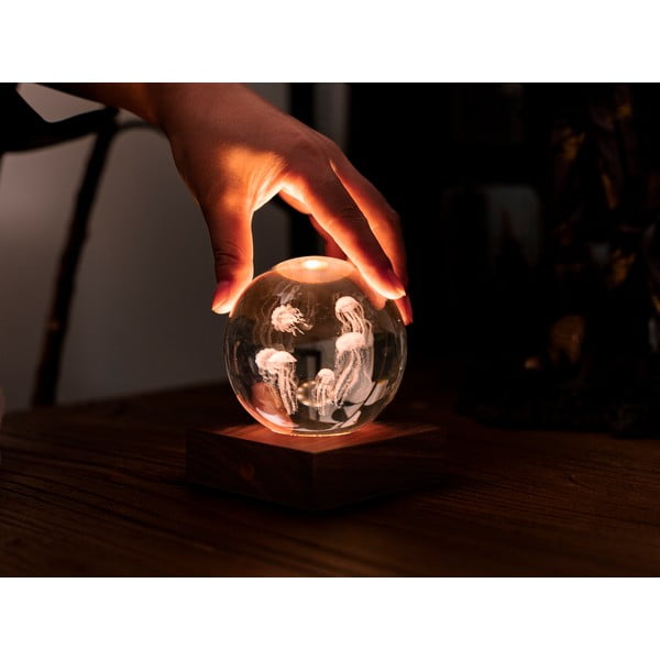 Tumši brūns gaismas dekors ar USB Amber – Gingko-image-4